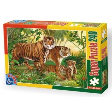 PUZZLE 240 - ANIMALE - TIGRII - 60211-04 - (78254) PUZZLE 240 - ANIMALE - TIGRII - 60211-04 - (78254)