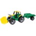 LENA - GIGA TRUCKS - TRACTOR CU CUPA SI REMORCA - 110 CM - 02123 LENA - GIGA TRUCKS - TRACTOR CU CUPA SI REMORCA - 110 CM - 02123