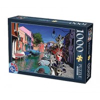 SUPER PUZZLE 1000 PCS - PEISAJE DE ZI - BURANO (ITALIA) - 62154-10