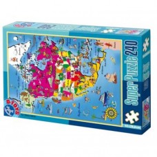 PUZZLE EDUCATIV - 240 PCS - HARTI - AMERICA DE NORD - 50663-03 - (78490) PUZZLE EDUCATIV - 240 PCS - HARTI - AMERICA DE NORD - 50663-03 - (78490)