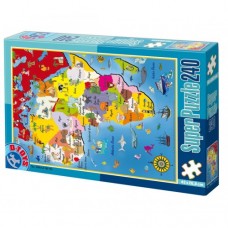 PUZZLE EDUCATIV - 240 PCS - HARTI - AFRICA - 50663-04 - (78506) PUZZLE EDUCATIV - 240 PCS - HARTI - AFRICA - 50663-04 - (78506)