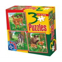 3 PUZZLE- ANIMALE DOMESTICE SI SALBATICE - 60150-03