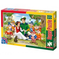 PUZZLE 60 - BASME - 60396 - (60396-02) - ALBA CA ZAPADA SI CEI SAPTE PITICI PUZZLE 60 - BASME - 60396 - (60396-02) - ALBA CA ZAPADA SI CEI SAPTE PITICI