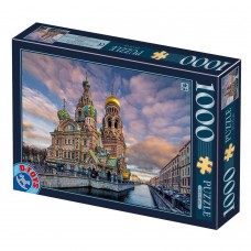 PUZZLE 1000 PCS - PEISAJE DE ZI -CATEDRALA DIN SAINT PETERSBURG ( RUSIA) - 62154-21