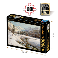 PUZZLE 1000 PIESE - PEDER MORK MONSTED - WINTER LANDSCAPE WINTER LANDSCAPE SWITZERLAND NEAR ENGADIN - PEISAJ DE IARNA - 77417-06 - (77660)