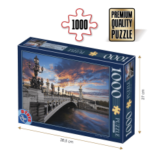 PUZZLE 1000 PCS - PEISAJE DE ZI ALEXANDER”S BRIDGE-PARIS( FRANTA ) - 62154-18 - (74744) PUZZLE 1000 PCS - PEISAJE DE ZI ALEXANDER”S BRIDGE-PARIS( FRANTA ) - 62154-18 - (74744)