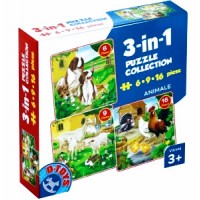 3 PUZZLE- ANIMALE DOMESTICE SI SALBATICE - 60150 - (60150-01)