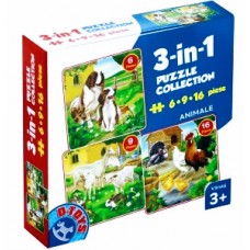 3 PUZZLE- ANIMALE DOMESTICE SI SALBATICE - 60150 - (60150-01)
