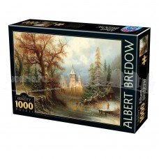 PUZZLE 1000 PIESE - ALBERT BREDOW - WINTER LANDSCAPE - PEISAJ DE IARNA - 75697-01 PUZZLE 1000 PIESE - ALBERT BREDOW - WINTER LANDSCAPE - PEISAJ DE IARNA - 75697-01